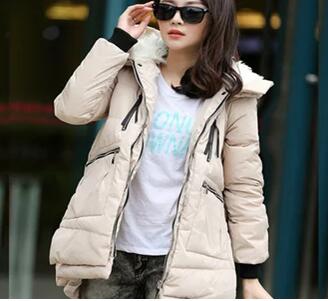 冬季中長款女裝羽絨棉服(大紅色/卡其色/黑色